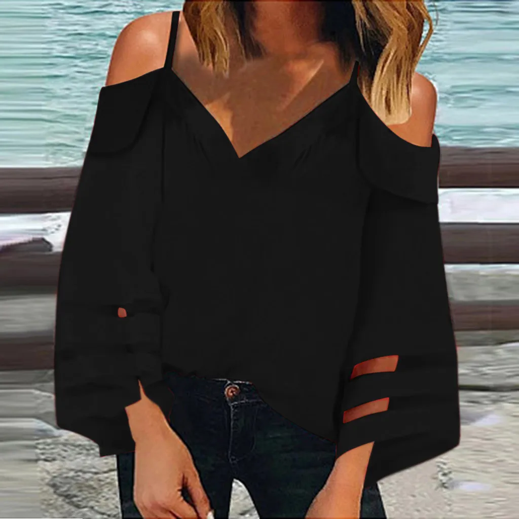 Женские футболки женская футболка с открытыми плечами и сетчатой вставкой