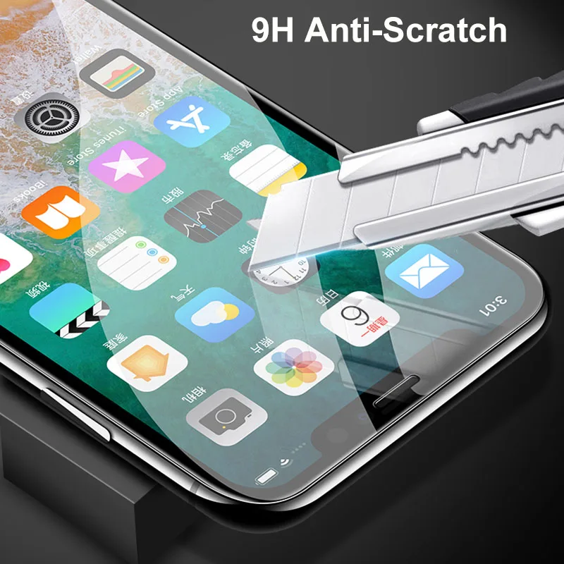 Закаленное стекло для IPhone 8 7 6s Plus Screen Protector на iPhone Xs Max 11 Pro Glass Full Glue пленка Apple XR