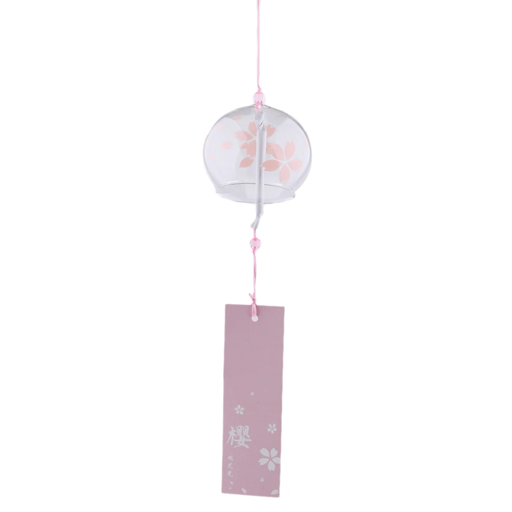 Japanese Culuture Glass Wind Bell Furin Chimes Home Hanging Decor | &amp Decorations