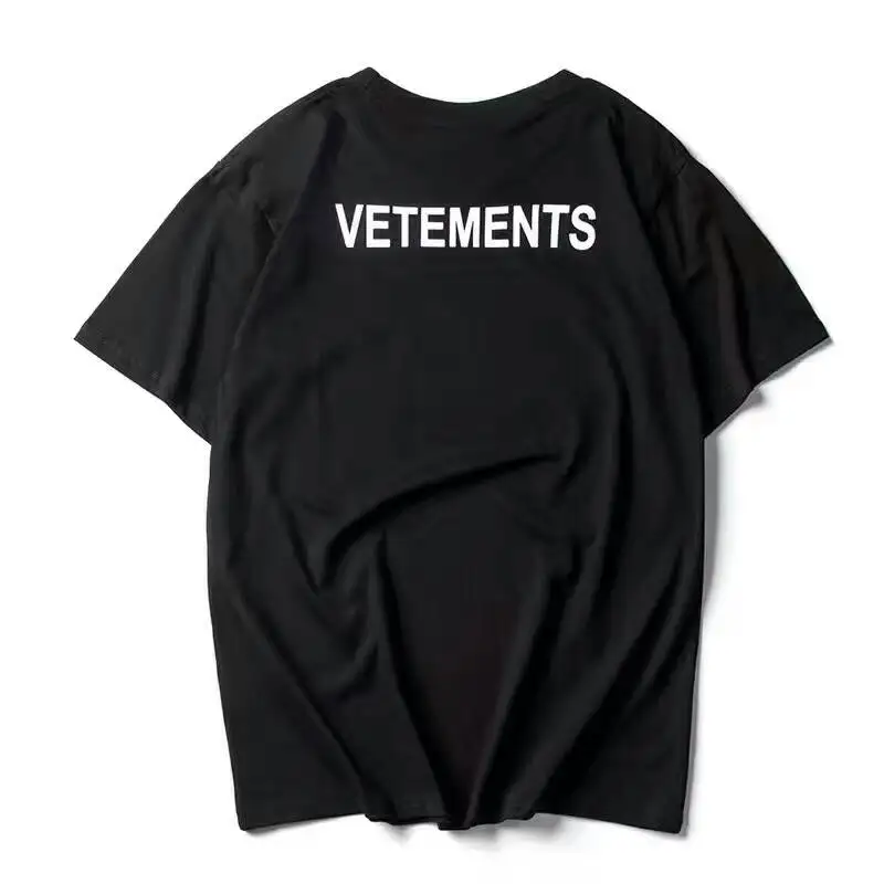

New Top Summer Vetements Letter Print Men Short Sleeve T Shirt Hiphop Staff Fashion Casual Cotton Tee 032989