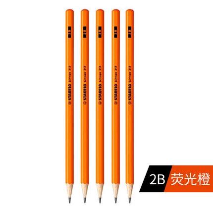 2B Orange 5 шт./лот Stabilo 317 шестиугольные стандартные карандаши HB/2B деревянные нетоксичные цветные Стандартные Карандаши - Цвет: 2B Orange
