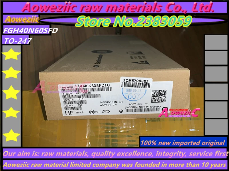 Aoweziic+ импортный FGH40N60SFD FGH40N60 TO-247 Триод Электрический сварочный аппарат IGBT трубка 40A600V