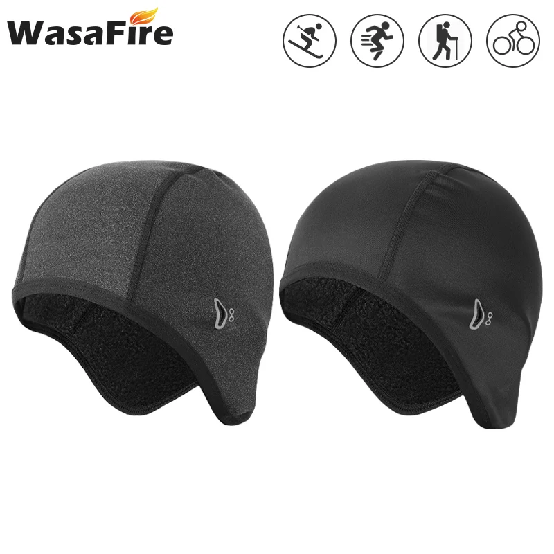 

Зимние теплые велосипедные шапки, теплая флисовая велосипедная шапка, головной убор, ветрозащитные уличные шапки для бега, катания на лыжах...