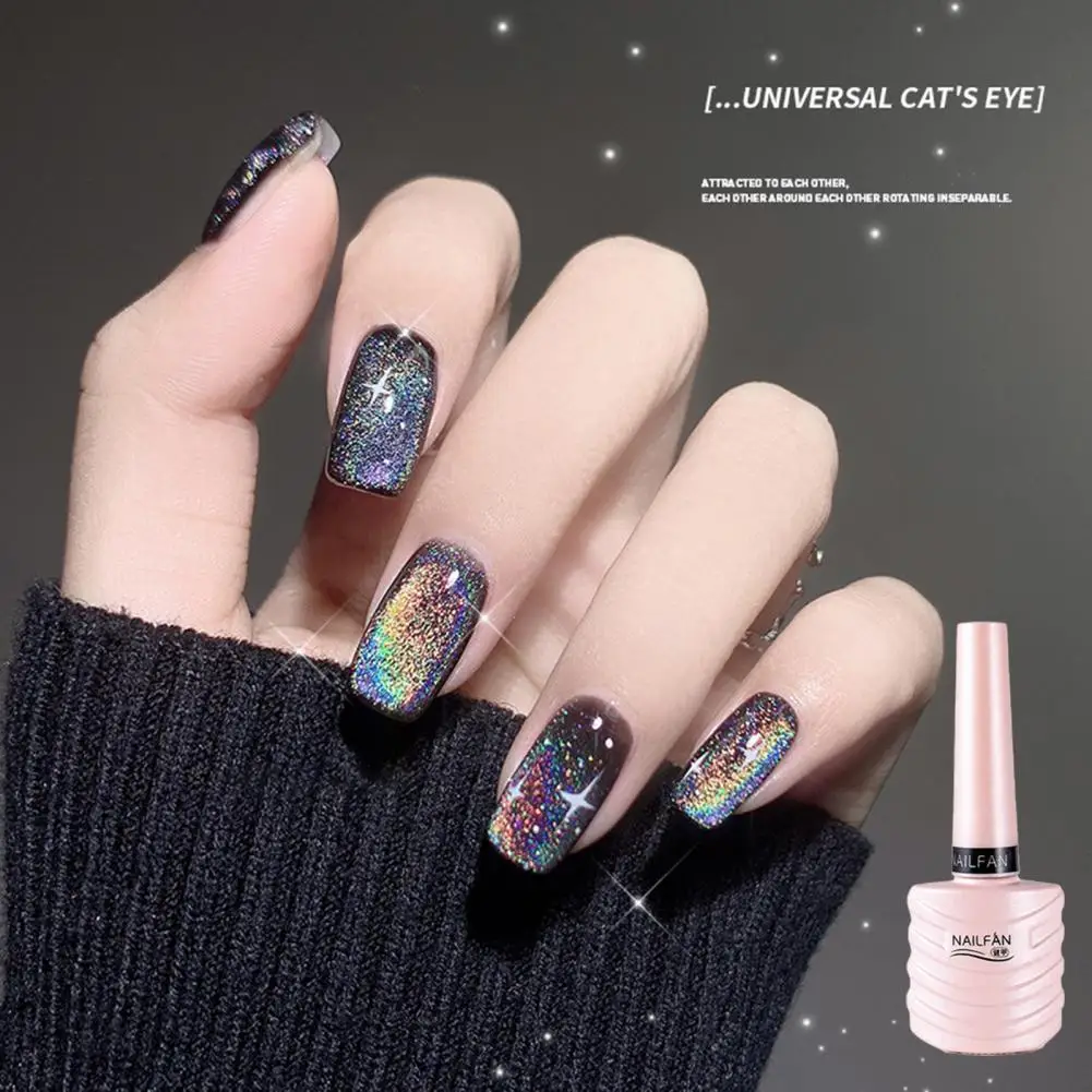 

10ml Nail Gel Polish Persistent Effect Long Lasting Mild Sparkling Gel Nail Polish Reflective Glitter Gel Coat for Salon