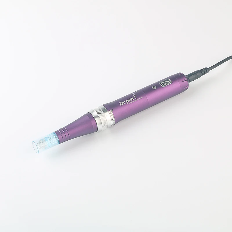 Новейшая dr. pen X5-C Проводная микроиглы терапия система ручка для мезотерапии с винтом и иглой картридж цифровой дисплей экран Дерма ручка
