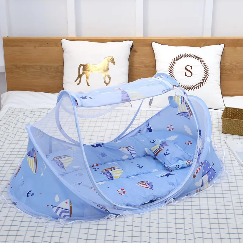 

Baby Crib Netting Portable Foldable Baby Bed Mosquito Net Polyester Newborn Sleep Bed Travel Bed Netting Play Tent Children