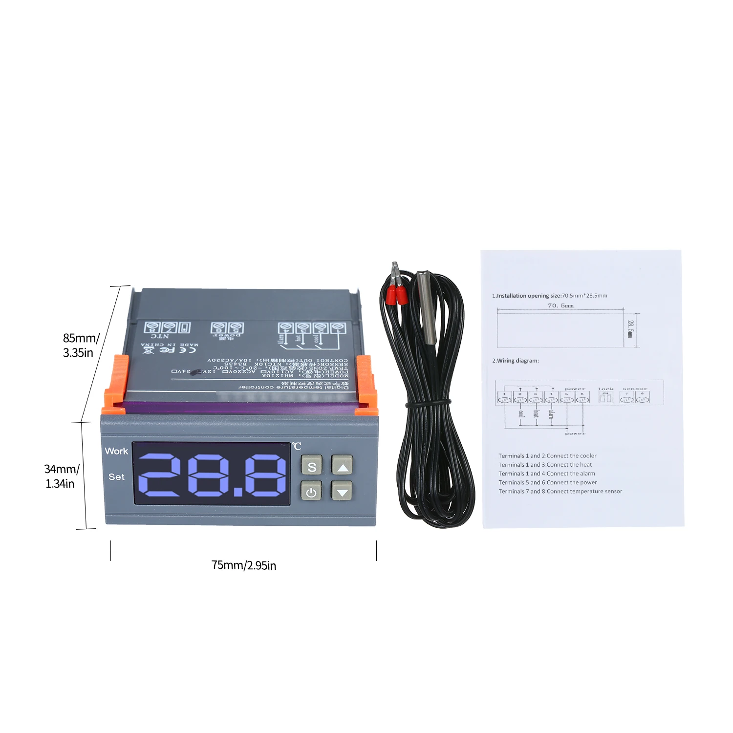 Цифровой регулятор температуры ler умный термостат нагрев охлаждение контроль