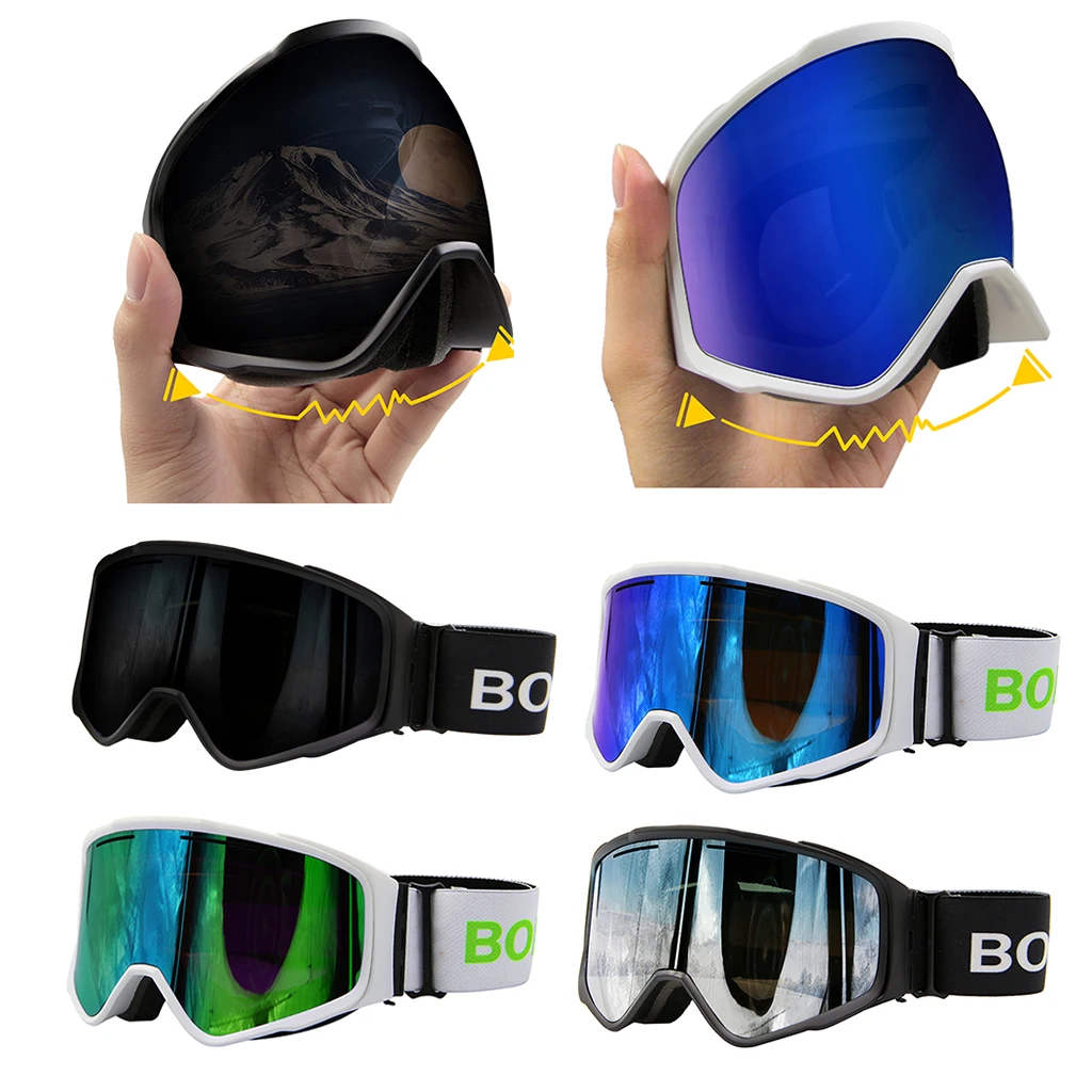 

Ski snowboard Snowmobile Goggles Double Lens Anti-fog UV Sunglasses