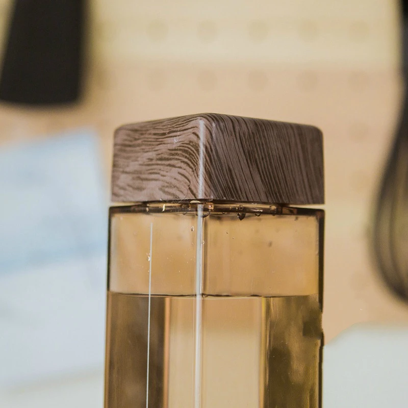 Милые Квадратные бутылки для воды женщин пластиковые Матовые спортивные с