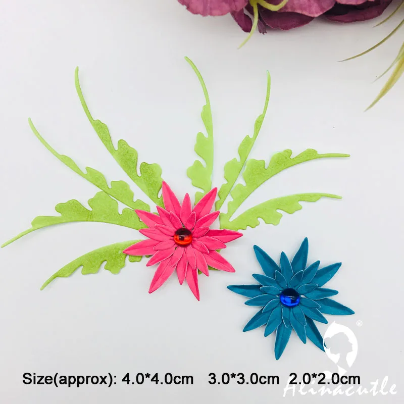 Металлическая резка высечки Весенняя трава цветок Скрапбукинг Бумага ручная