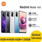 Смартфон Xiaomi Redmi Note 10S, NFC, Helio G95, 6,43 дюйма, AMOLED дисплей, глобальная версия 33 Вт, аккумулятор 5000 мАч