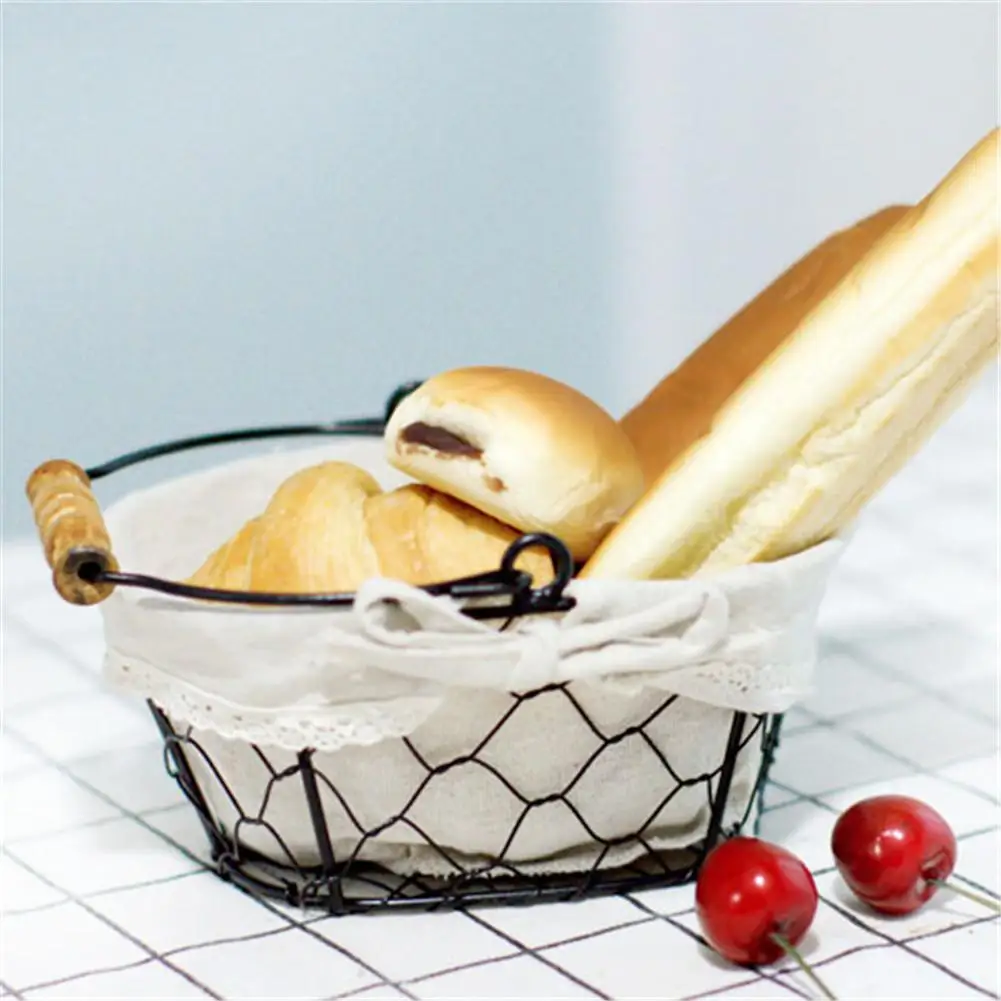 Железная художественная проволочная корзина для хранения мелочей Настольный