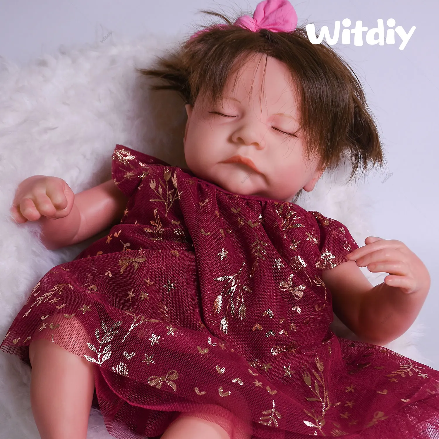 Witdiy 18-19 Inch Levi Reborn dolls Princess sequin dress bebe reborn bonecas reborn fashion doll reborn baby doll
