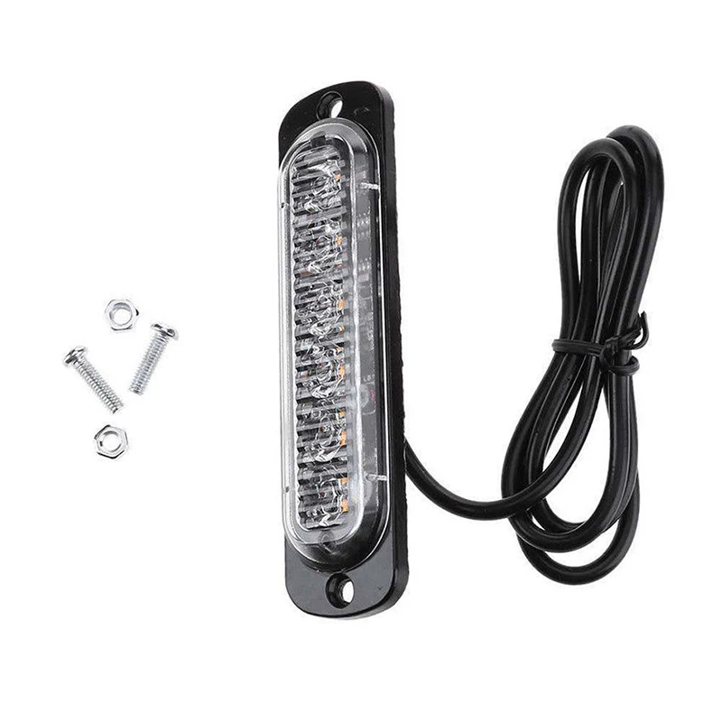 

DC 12V-24V 18W Yellow 6LED Lights Car Truck Warn Safety Urgent Always Bright Lamp Car External LED Light Rear Side Brake Lamp