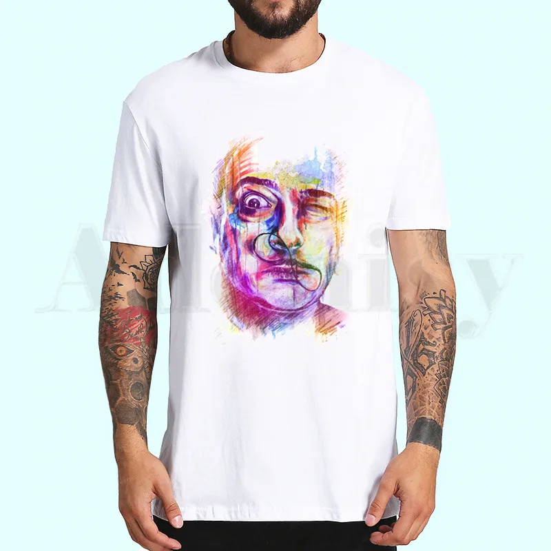 Мужские футболки с коротким рукавом Salvadore Dali Tribute модная брендовая Футболка