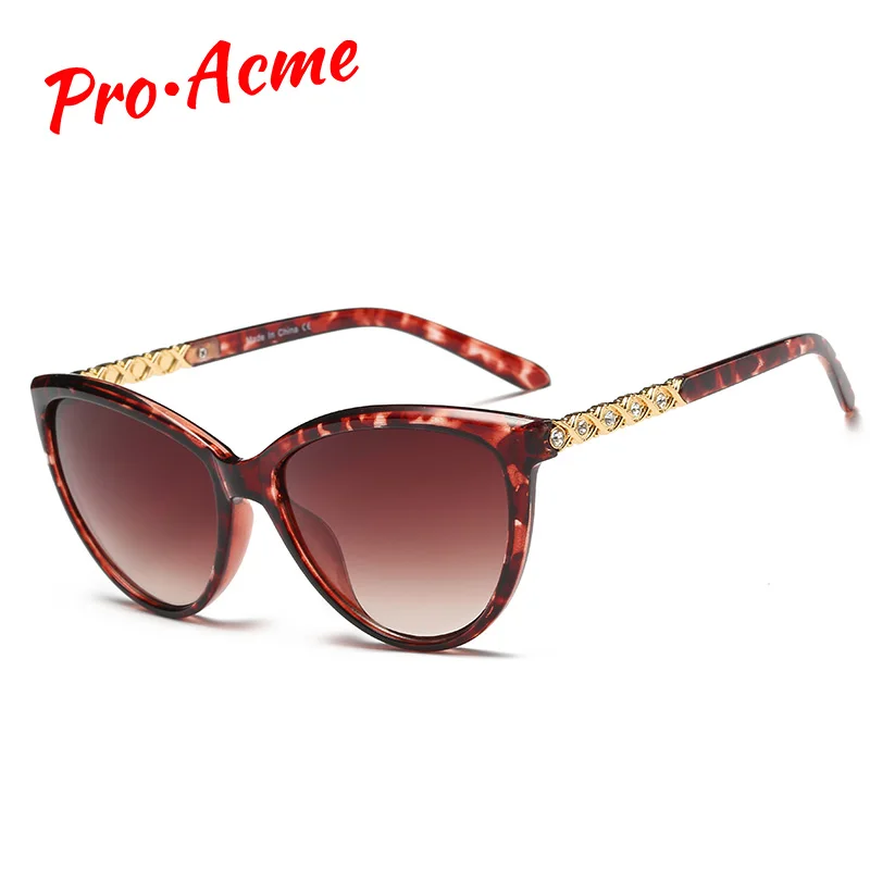 Pro Acme, фирменный дизайн, кошачий глаз, солнцезащитные очки для женщин, поляризационные,, женские, Ретро стиль, элегантные, кошачий глаз, солнцезащитные очки, стразы, дужки, PB1243