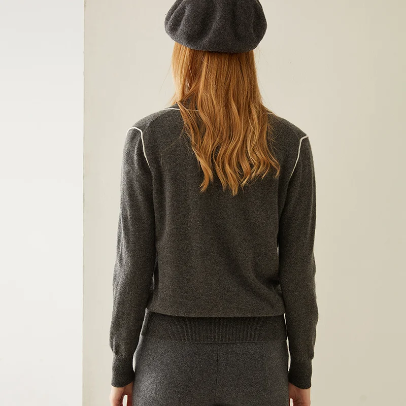 

100% pure cashmere sweater Cardigan long-sleeved sweater for autumn/winter knitwear for women