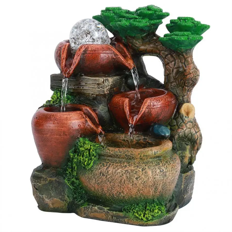 Настольный фонтан маленький рокерный орнамент украшение для дома из смолы с