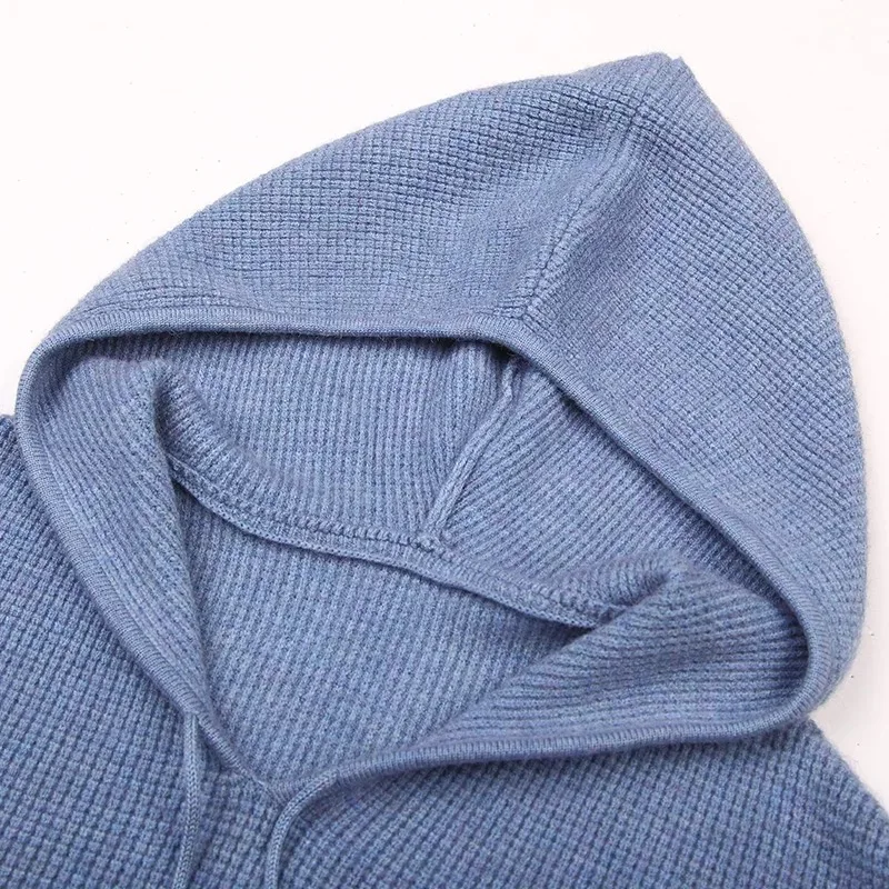 DISIMAN негабаритный свитер зимняя одежда женские штаны карго женский костюм из