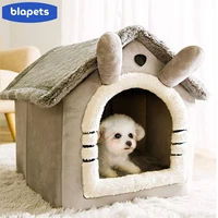 dog house kennel soft pet bed small cat tent indoor enclosed warm plush sleeping nest basket with removable cushion pet supplies