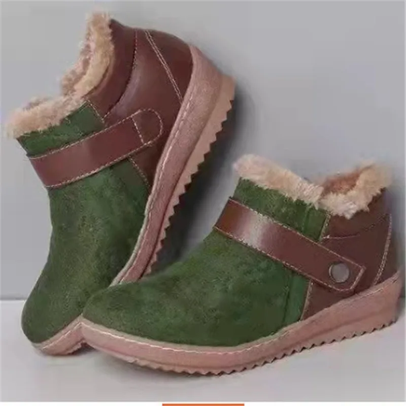 

2021 European and OK American women's flat-bottomed plus velvet plus size low-top cotton shoes 2478