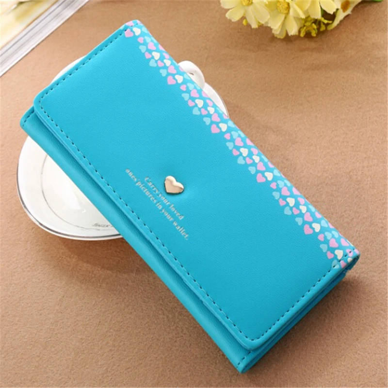 

Women Long Wallets Purses Luxury Love Heart Wallets For Ladies Girl Money Pocket Card Holder Female Wallets Phone Clutch Bag