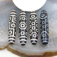 100mm long tibetan old dzi agates connector talisman crafts for diy vintage bracelet necklaces charms jewelry making accessories
