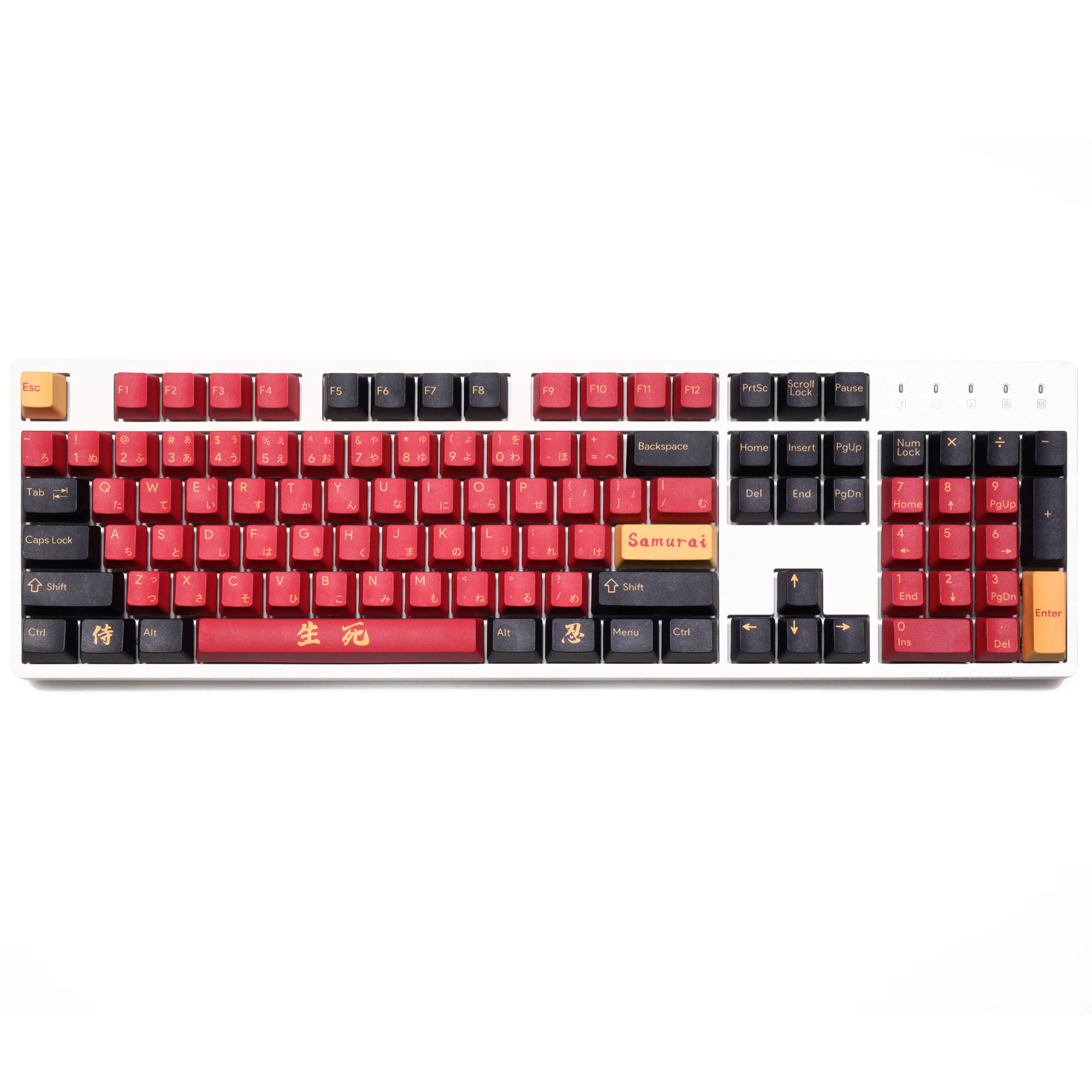 OMO OEM профиль all over Dye Sub Keycap loop Red Samurai для механической клавиатуры gh60 87 104 tkl ansi BM60 XD64