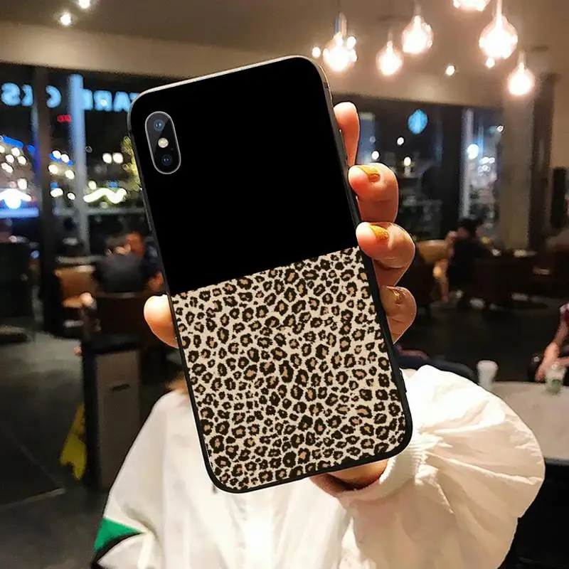 

Leopard Print Pattern funny painting Phone Case for iPhone 11 12 pro XS MAX 8 7 6 6S Plus X 5S SE 2020 XR