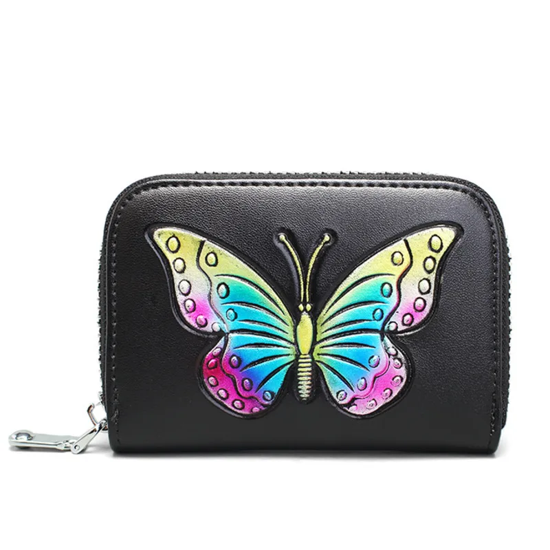 Модный мини-кошелек из натуральной кожи Женский держатель для визиток кошелек