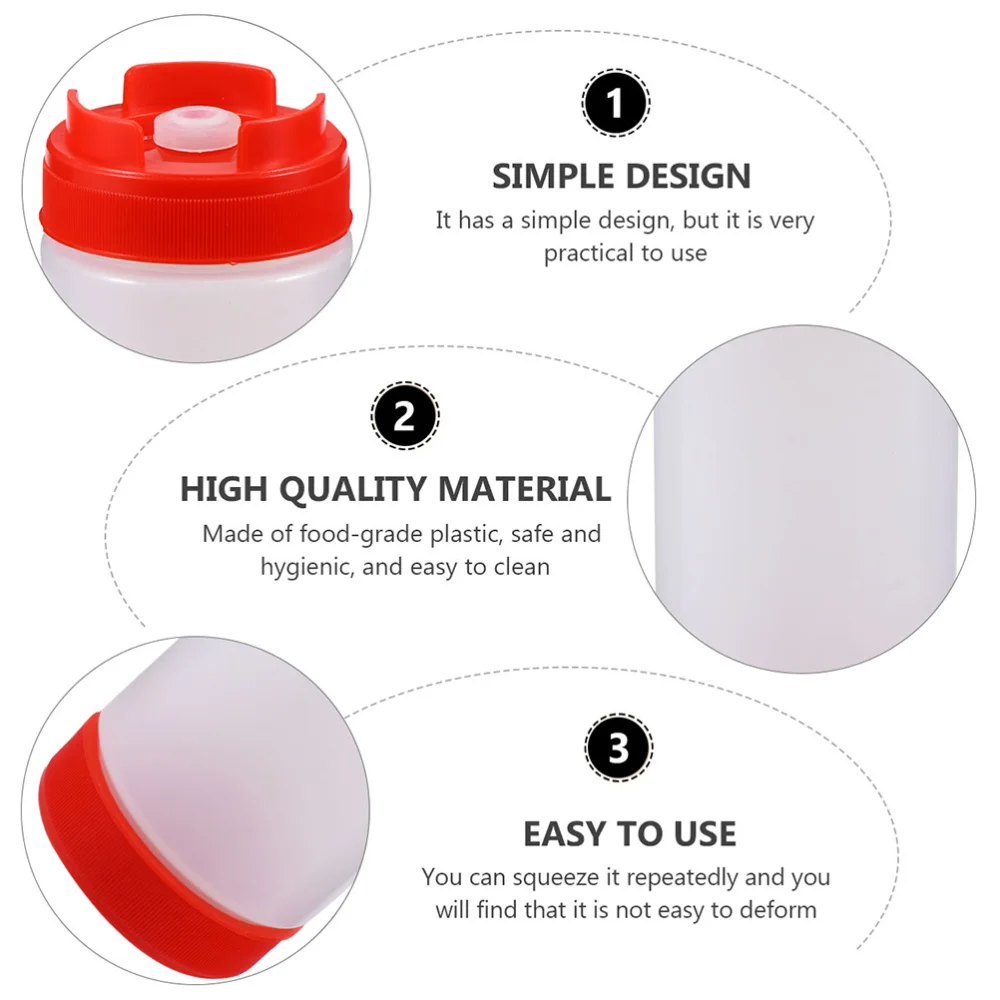 

2pcs Jam Squeeze Bottle Squeeze Condiment Bottles Ketchup Storage Bottle