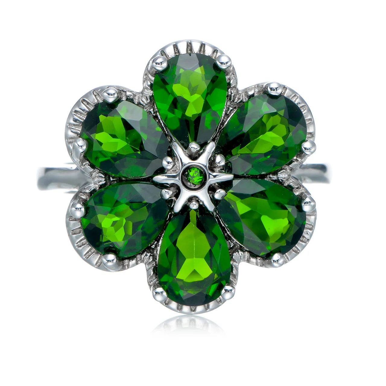 

Женское кольцо из серебра пробы, с родиевым покрытием