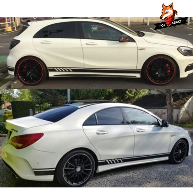 Наклейка на крышу автомобиля с боковой полосой и блендой для Mercedes Benz A Class W176 A45 AMG