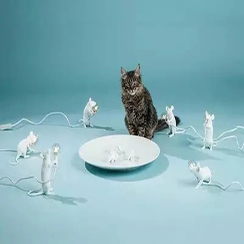 Современная светодиодная лампа в виде лампы из смолы E12 настольные скандинавском