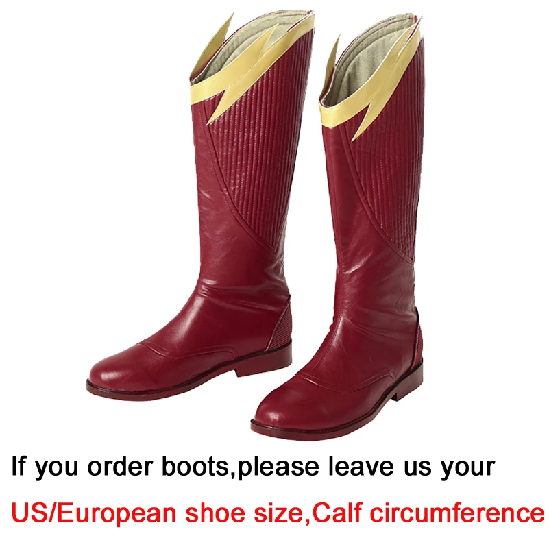 

Adult Men The Flash Season 4 Barry Battle Clothings Cosplay Costume Halloween Party Outfit Full Props Suit with Boots