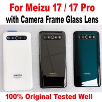 original best battery back cover housing door rear case with camera frame glass lens adhesive tape lid for meizu 17 17 pro