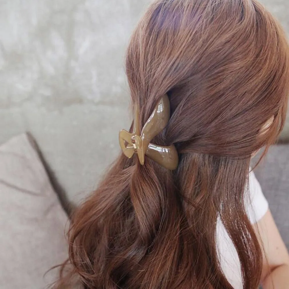 

Pure Color Large Size Acrylic Hair Claws Women Hair Clips Crabs Clamps Girls Hair Holder Daily Hair Styling Accessories