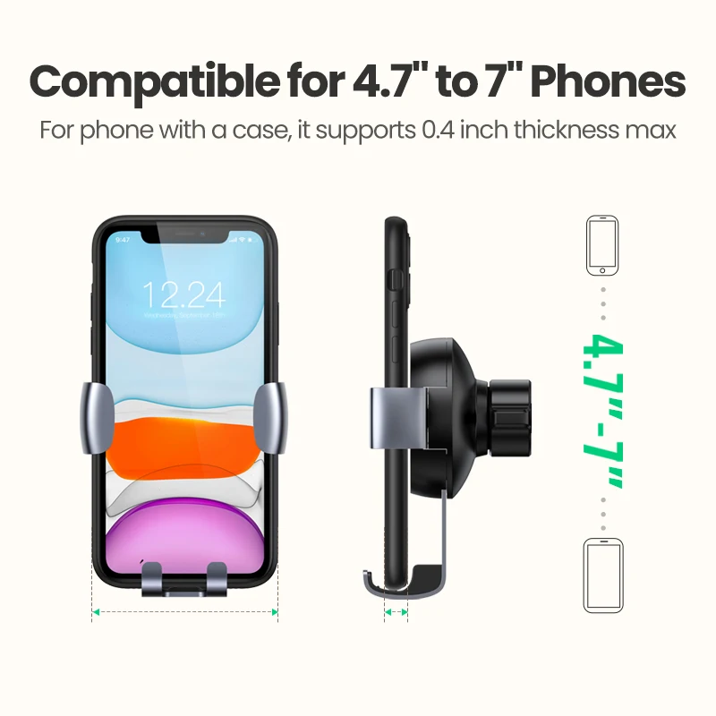 ugreen car phone holder for mobile smartphone support in car cell phone stand for iphone 13 auto vent mount gravity holder stand free global shipping