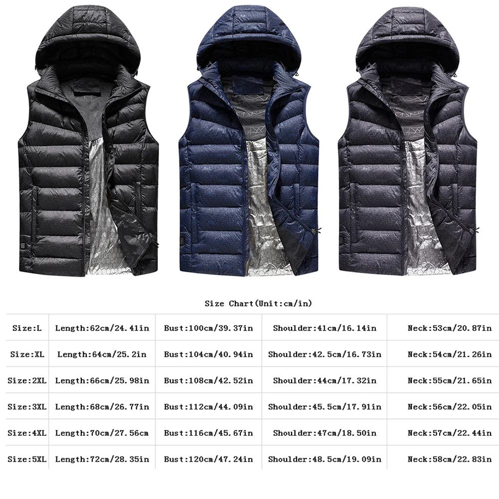 

Autumn Winter Warm Outdoor Hiking New Intelligent Temperature Control Heating Vest USB Charging Heating Vest Three-speed Heating