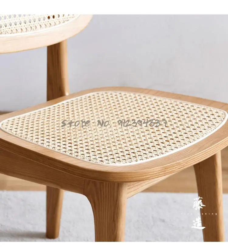 Стул из ротанга для взрослых простой современный стул массива дерева в японском