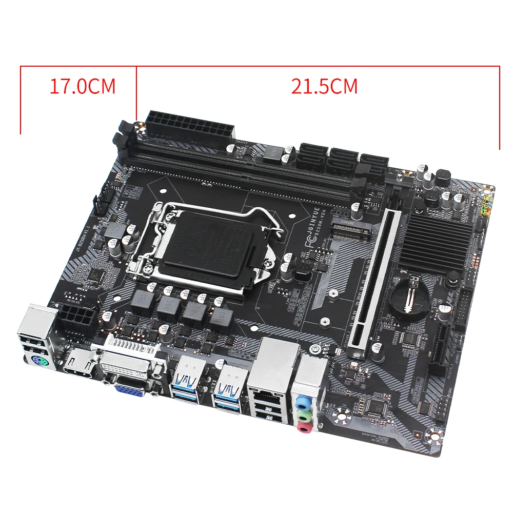 

JGINYUE B250 motherboard LGA 1151 set kit with Intel Core I5-9400F processor and 16GB 2*8G DDR4 memory B250M-VDH