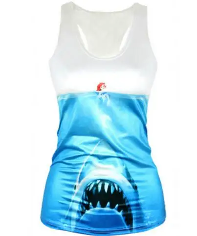 Женский сексуальный жилет в стиле Харадзюку летний топ майка с 3D принтом виде