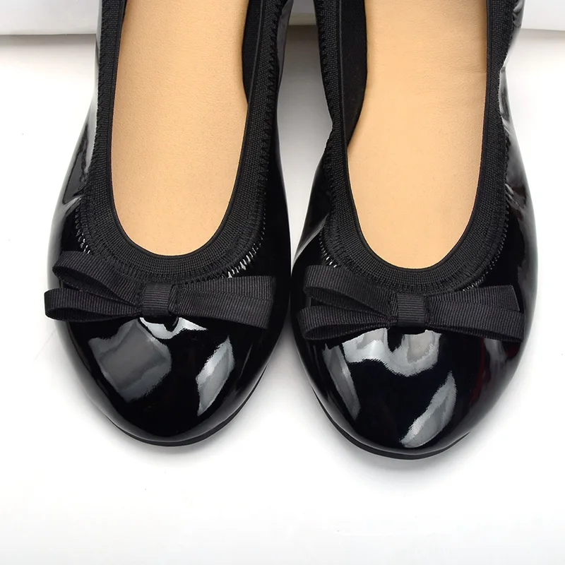 Ballet Flats Shoes Women Spring Breathable Leather Butterfly-knot Ladies Girls Ballerina Casual Boat New Shoes For Woman 2022