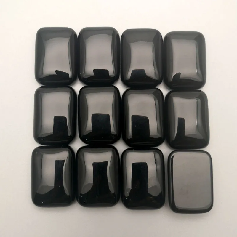 

Nature Stone Rectangle Black 25x18MM Onyx cab cabochon for jewelry making beads 12Pcs/lot Free shipping no hole Wholesale