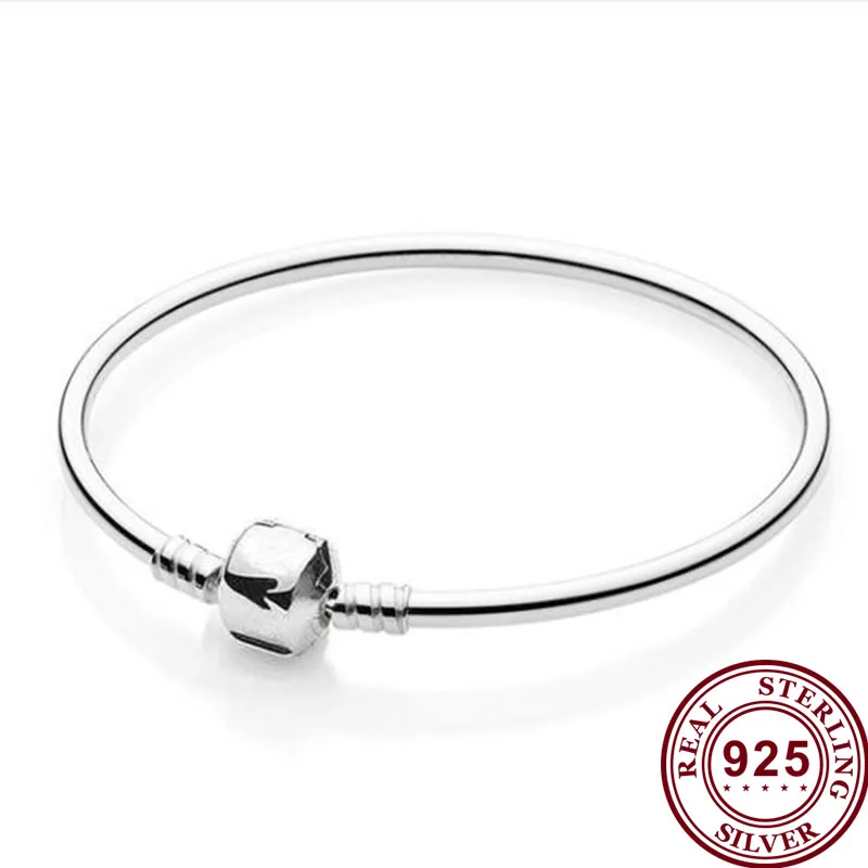 

100% 925 брелок Silver Pan Bracelet Silver Classic Versatile Pan Bracelet Fit European Charm Bracelets Women Jewelry