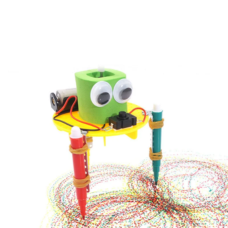 Early Learning DIY Doodle Robot Technology Small Inventions Educational Toys for Kids Primary and Secondary Science Experiment |