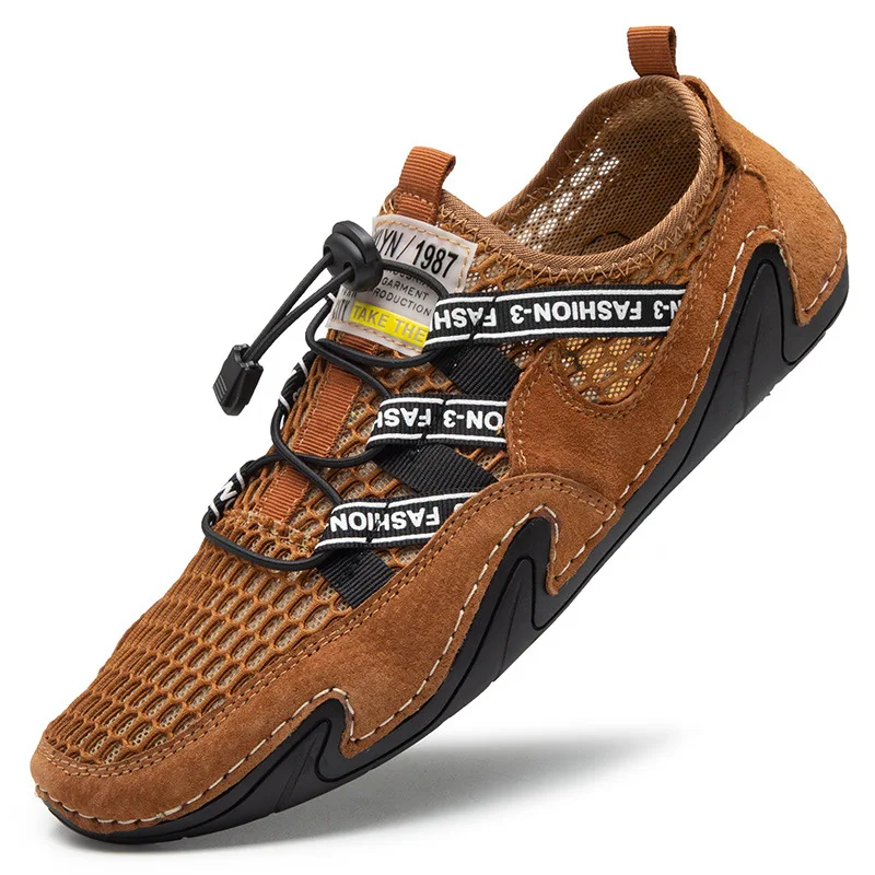 

Large Size Men's Mesh Shoes 2021 Spring New Mesh Loafers Outdoor Sports Casual Shoes Brand