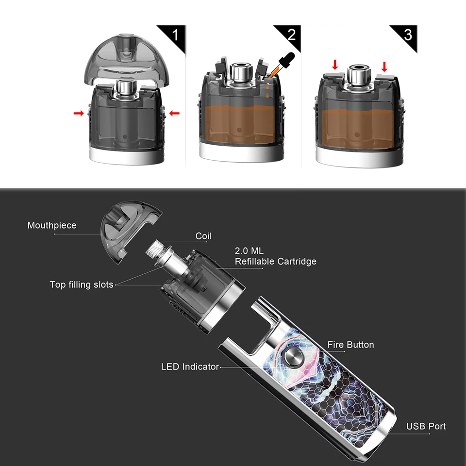 Lost Vape Lyra Pod картридж 2 мл бак атомайзера с 0.6ohm сетка катушка 1.2ohm для Kit | Электроника