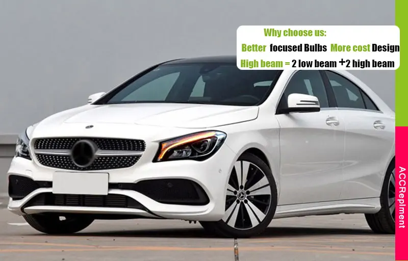 Авто. PRO головной светильник s для Benz CLA- автомобильный Стайлинг Биксеноновые линзы светодиодный светильник DRL H7 Ксеноновые фары для Benz CLA