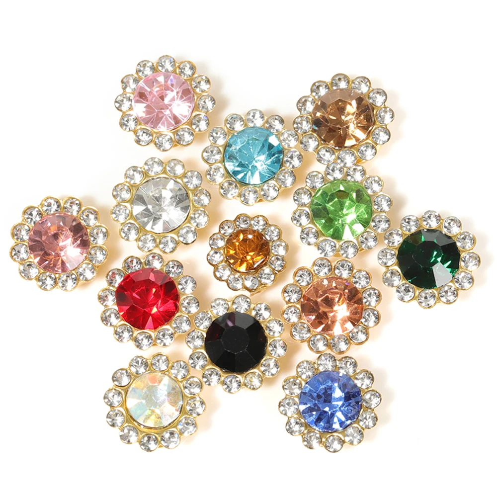

50pcs 10/12mm Rhinestone Bezel Patch Cabochon for Bows Diy Needlewrok Sew on Glass Crystal Beads Hair Accessories Jewelry Making